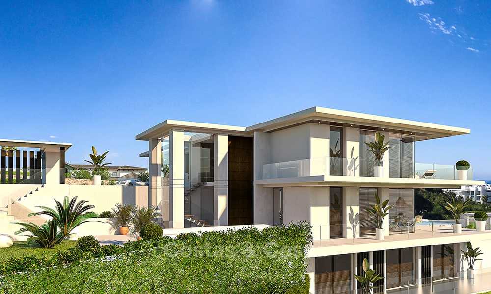 Impressionnante villa neuve de style californien à vendre, avec vue magnifique sur mer, Benahavis, Marbella 6766