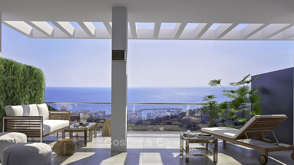 Magnifiques appartements neufs avec vue mer et golf à vendre, à quelques minutes à pied de la plage, Manilva - Costa del Sol 11136