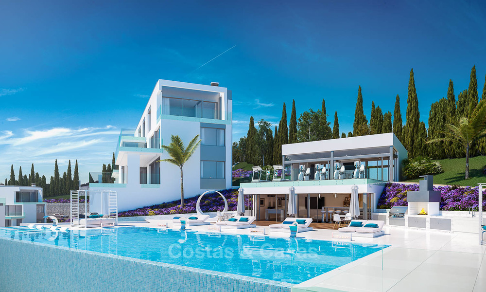 Appartements neufs et modernes avec vue mer à vendre dans un centre de vacances luxueuse de golf - La Cala, Mijas, Costa del Sol 7124