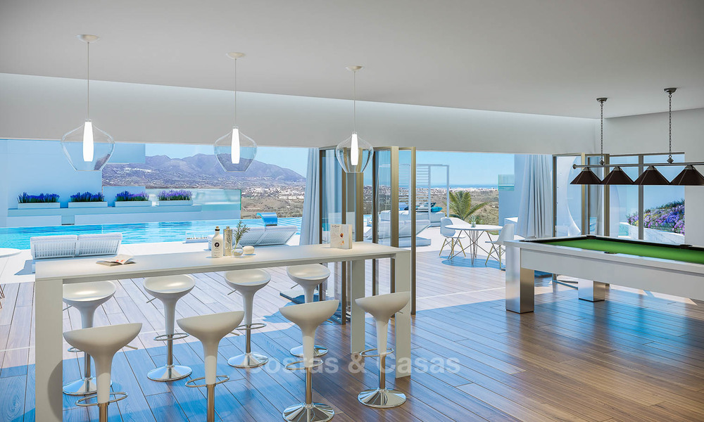 Appartements neufs et modernes avec vue mer à vendre dans un centre de vacances luxueuse de golf - La Cala, Mijas, Costa del Sol 7127