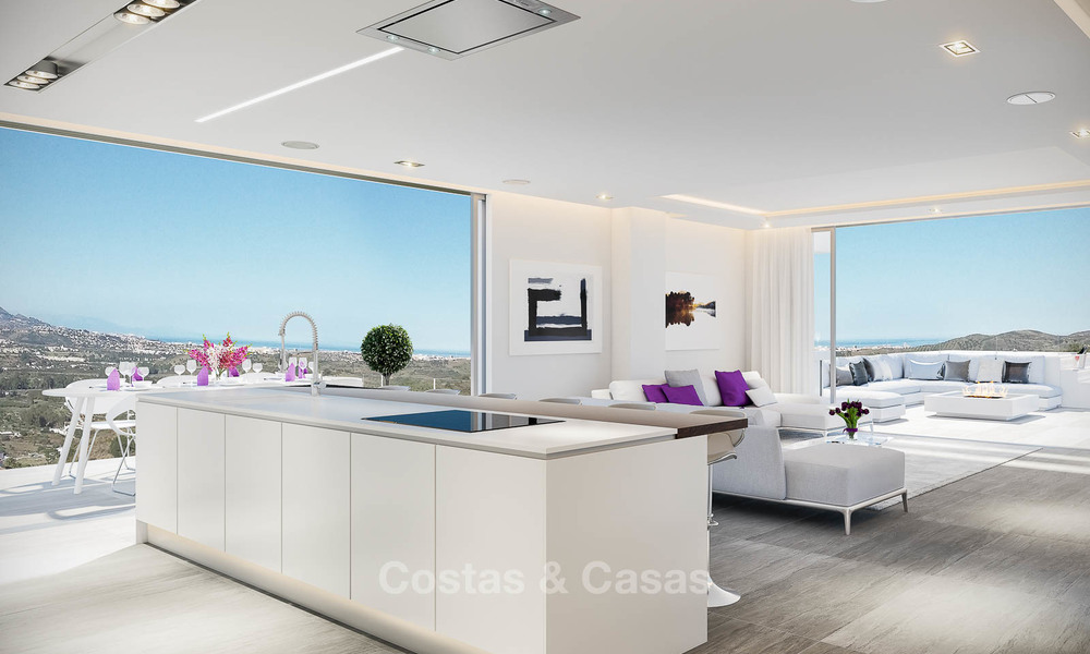 Appartements neufs et modernes avec vue mer à vendre dans un centre de vacances luxueuse de golf - La Cala, Mijas, Costa del Sol 7129