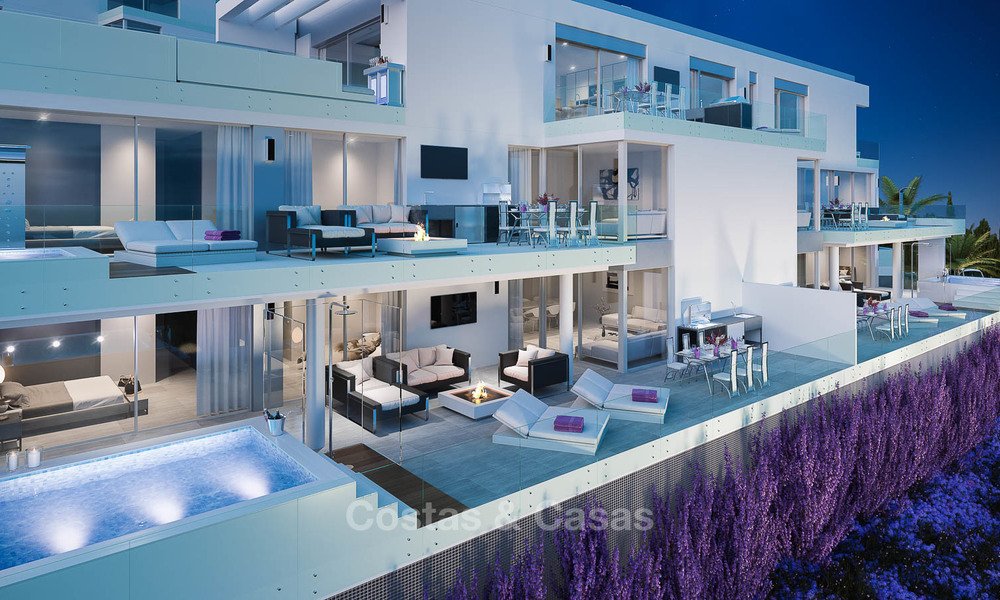 Appartements neufs et modernes avec vue mer à vendre dans un centre de vacances luxueuse de golf - La Cala, Mijas, Costa del Sol 7132