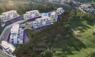 Appartements neufs et modernes avec vue mer à vendre dans un centre de vacances luxueuse de golf - La Cala, Mijas, Costa del Sol 7139 