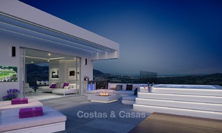 Appartements neufs et modernes avec vue mer à vendre dans un centre de vacances luxueuse de golf - La Cala, Mijas, Costa del Sol 7140 