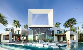 Impressionnante villa de luxe minimaliste de construction récente avec vue mer panoramique à vendre, Marbella Est 7441 