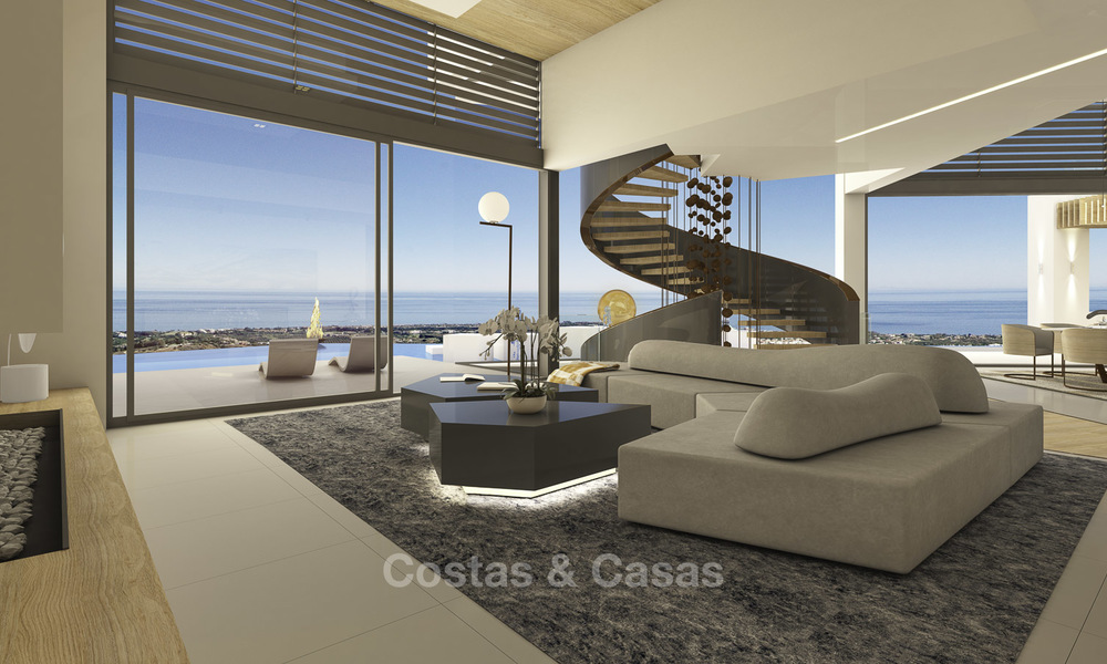 Impressionnante villa de luxe minimaliste de construction récente avec vue mer panoramique à vendre, Marbella Est 19338