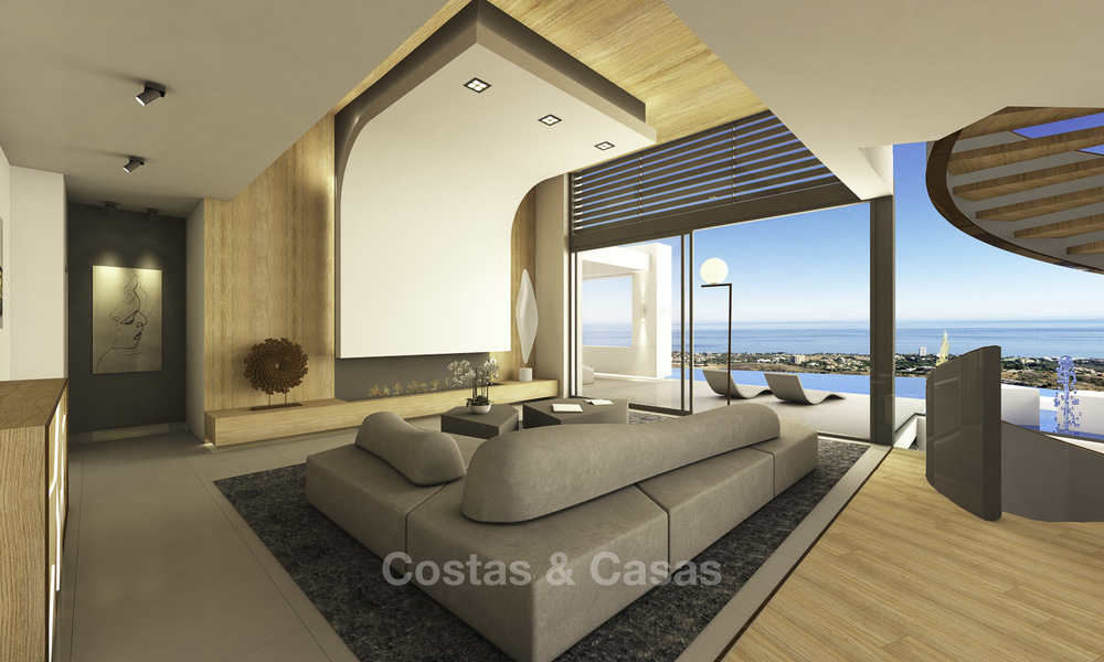 Impressionnante villa de luxe minimaliste de construction récente avec vue mer panoramique à vendre, Marbella Est 19341