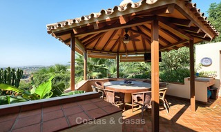 Magnifique villa de luxe de style rustique avec vue imprenable sur la mer et les montagnes - Golf Valley, Nueva Andalucia, Marbella 7246 