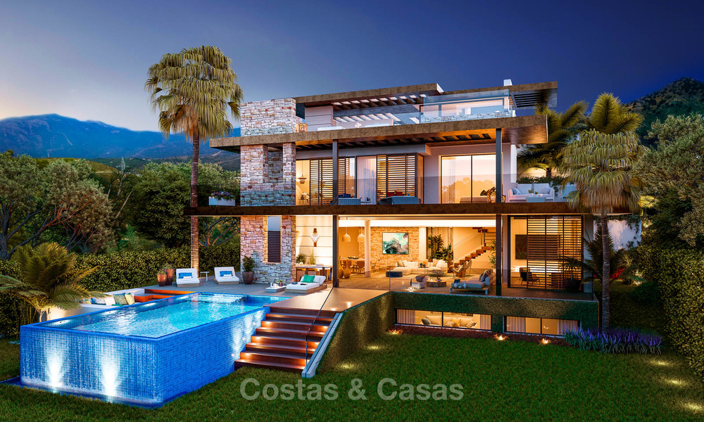 Villas de luxe écologiques à vendre avec vue imprenable sur la mer et la vallée, Benahavis - Marbella 7491