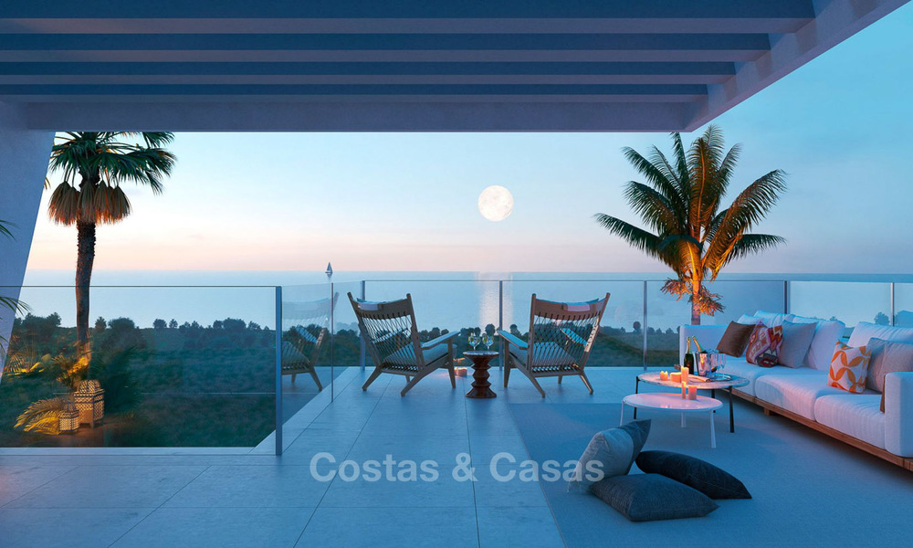 A vendre, magnifiques maisons de ville neuves de style contemporain avec vue mer dans une station balnéaire prestigieuse, Mijas, Costa del Sol 7631