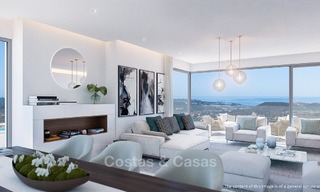 Nouveaux appartements de golf, modernes avec vue sur mer à vendre dans un complexe de luxe à La Cala, Mijas, Costa del Sol 7785 