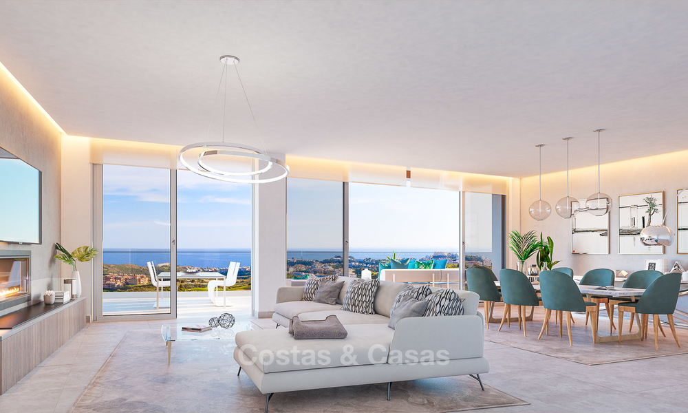 Nouveaux appartements de golf, modernes avec vue sur mer à vendre dans un complexe de luxe à La Cala, Mijas, Costa del Sol 8956