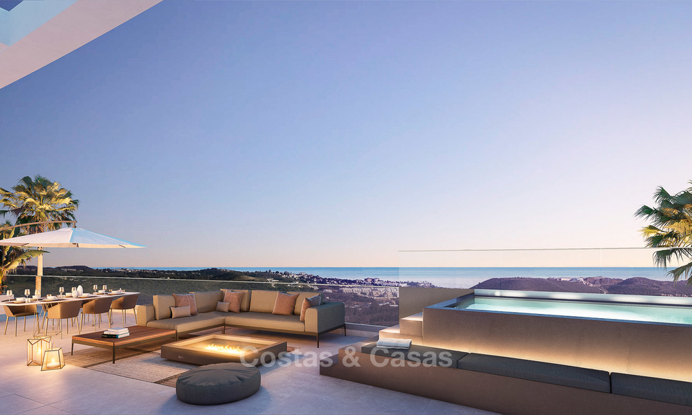 Nouveaux appartements de golf, modernes avec vue sur mer à vendre dans un complexe de luxe à La Cala, Mijas, Costa del Sol 8962
