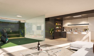 Nouveaux appartements de golf, modernes avec vue sur mer à vendre dans un complexe de luxe à La Cala, Mijas, Costa del Sol 8963 