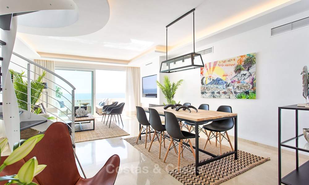 Superbe penthouse de plage avec piscine privée chauffée à vendre dans un complexe de luxe sur le New Golden Mile, Marbella - Estepona 7869