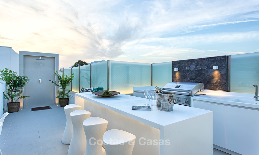 Superbe penthouse de plage avec piscine privée chauffée à vendre dans un complexe de luxe sur le New Golden Mile, Marbella - Estepona 7876
