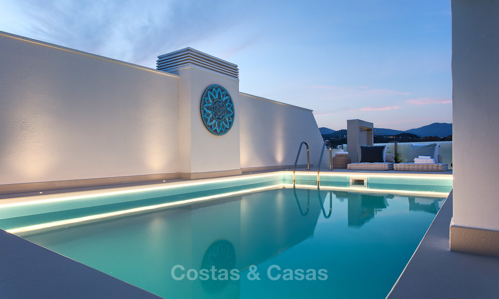 Superbe penthouse de plage avec piscine privée chauffée à vendre dans un complexe de luxe sur le New Golden Mile, Marbella - Estepona 7881