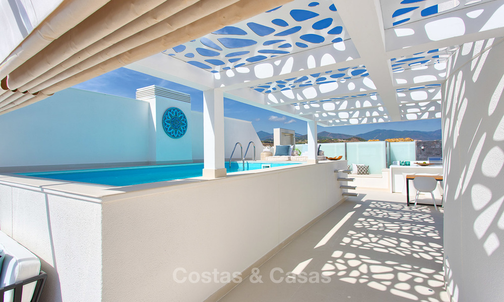 Superbe penthouse de plage avec piscine privée chauffée à vendre dans un complexe de luxe sur le New Golden Mile, Marbella - Estepona 7887