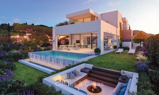 A vendre, magnifiques villas modernes de luxe, située directement sur un golf avec vue panoramique sur la mer, les montagnes et la vallée - Estepona 7926 
