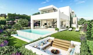 A vendre, magnifiques villas modernes de luxe, située directement sur un golf avec vue panoramique sur la mer, les montagnes et la vallée - Estepona 7927 