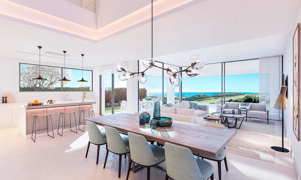 A vendre, magnifiques villas modernes de luxe, située directement sur un golf avec vue panoramique sur la mer, les montagnes et la vallée - Estepona 7929