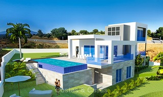 Nouvelles villas contemporaines en première ligne de golf à vendre, Mijas, Costa del Sol 8015 
