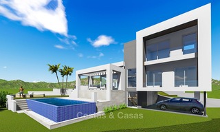 Nouvelles villas contemporaines en première ligne de golf à vendre, Mijas, Costa del Sol 8016 
