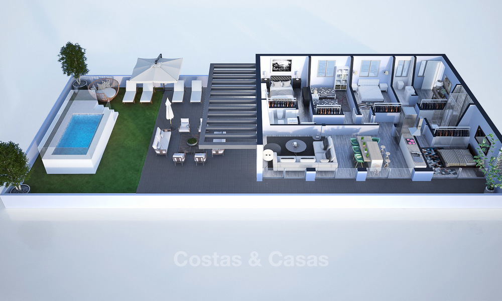 Nouveaux appartements modernes à prix attractifs à vendre, à quelques pas de la plage et des commodités, Estepona 8174