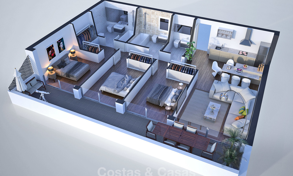 Nouveaux appartements modernes à prix attractifs à vendre, à quelques pas de la plage et des commodités, Estepona 8175