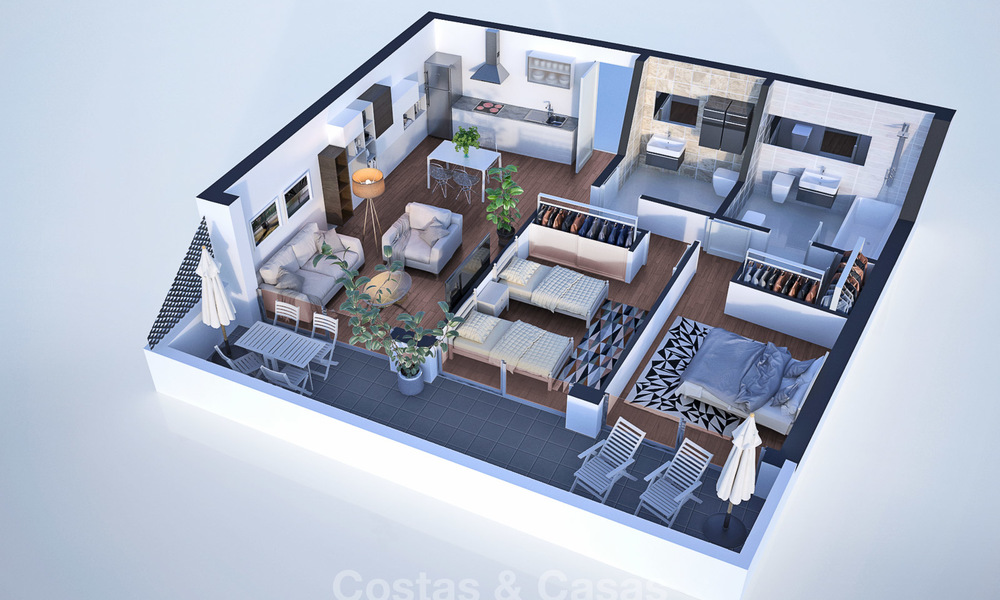 Nouveaux appartements modernes à prix attractifs à vendre, à quelques pas de la plage et des commodités, Estepona 8177