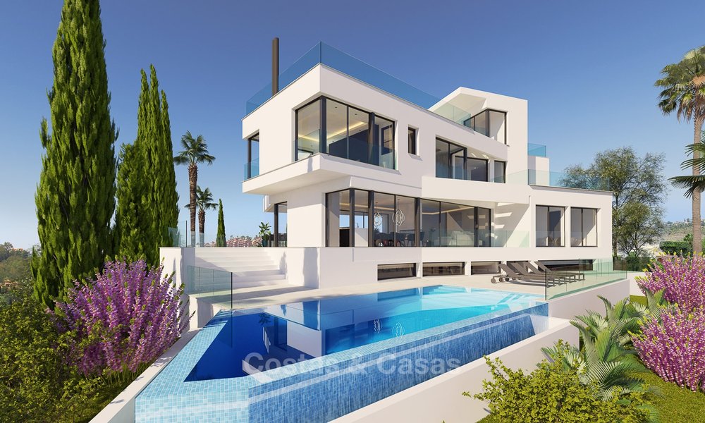 Exquise villa contemporaine de luxe avec vue magnifique à vendre, prête à déménager à Benahavis, Marbella 8316