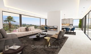 Exquise villa contemporaine de luxe avec vue magnifique à vendre, prête à déménager à Benahavis, Marbella 8320 