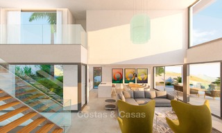 Belle villa de style contemporain situé dans un complexe de golf à vendre avec vue imprenable sur mer, Benahavis, Marbella 8476 