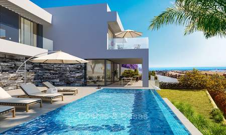 Belle villa de style contemporain situé dans un complexe de golf à vendre avec vue imprenable sur mer, Benahavis, Marbella 8478