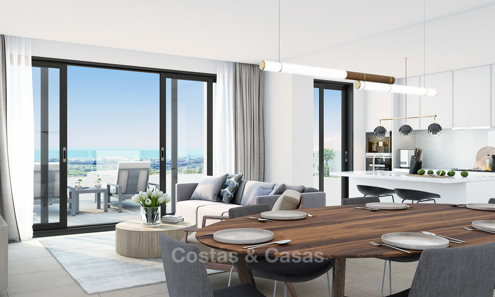 Appartements neufs de luxe, moderne avec vue sur la mer à vendre, Estepona centre 9195