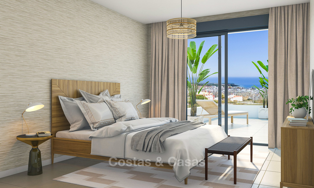 Appartements neufs de luxe, moderne avec vue sur la mer à vendre, Estepona centre 9198