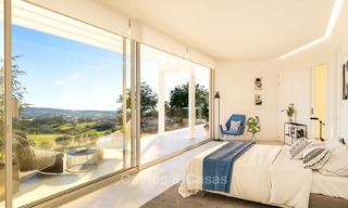 Nouvelles villas jumelées contemporaines avec vue imprenable sur mer à vendre, directement sur le golf à Sotogrande, Costa del Sol 9935 