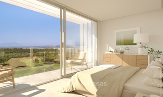 Nouvelles villas jumelées contemporaines avec vue imprenable sur mer à vendre, directement sur le golf à Sotogrande, Costa del Sol 9941 