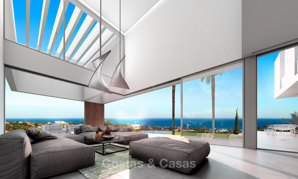 Villa de luxe contemporaine, neuve, avec vue panoramique sur la mer à vendre, dans un complexe de golf exclusif, Benahavis - Marbella 10103