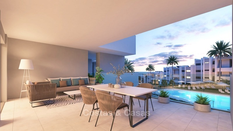 Magnifiques appartements de luxe contemporains avec vue imprenable sur mer à vendre, à quelques pas de la plage, La Duquesa, Manilva, Costa del Sol 10839 