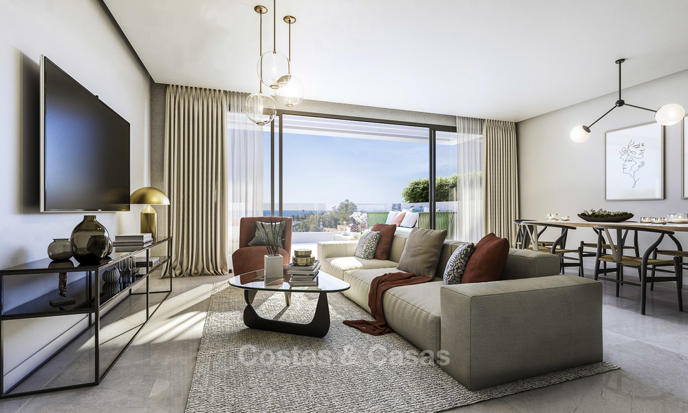 Appartements neufs de luxe et moderne avec vue sur la mer à vendre, en première ligne de golf, Marbella Est 11610