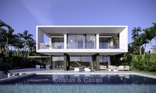 Jolies villas de golf neuves et modernes à vendre à Estepona, Costa del Sol 12023 