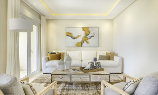 Charmante maison de ville entièrement rénovée avec vue sur la mer et les montagnes à vendre, dans une prestigieuse urbanisation de golf, Benahavis, Marbella 15346 