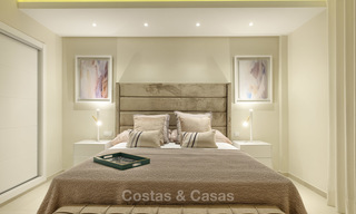 Charmante maison de ville entièrement rénovée avec vue sur la mer et les montagnes à vendre, dans une prestigieuse urbanisation de golf, Benahavis, Marbella 15360 