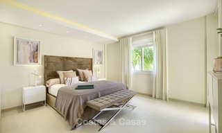 Charmante maison de ville entièrement rénovée avec vue sur la mer et les montagnes à vendre, dans une prestigieuse urbanisation de golf, Benahavis, Marbella 15361 