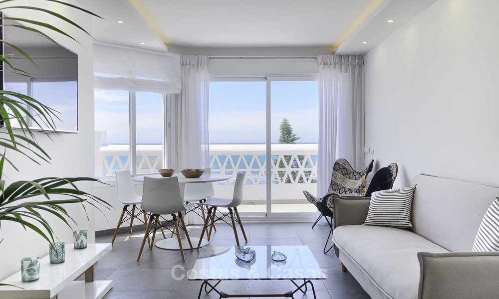 Penthouse de plage entièrement rénové avec vue sur la mer à vendre, Mijas Costa 12889