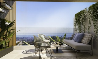 Maisons jumelées modernes de luxe neuves avec vue imprenable sur la mer à vendre dans la Golf Valley, Benahavis, Marbella 12977 