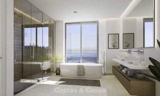 Maisons jumelées modernes de luxe neuves avec vue imprenable sur la mer à vendre dans la Golf Valley, Benahavis, Marbella 12978 