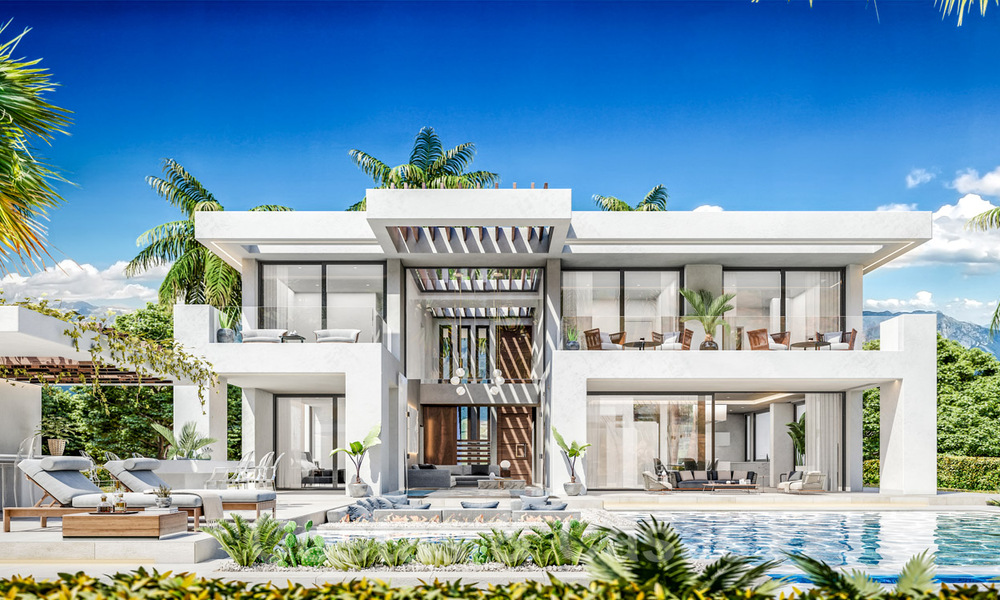 Des villas de luxe contemporaines flambant neuves à vendre, directement sur un terrain de golf sur le New Golden Mile, entre Marbella et Estepona 33609