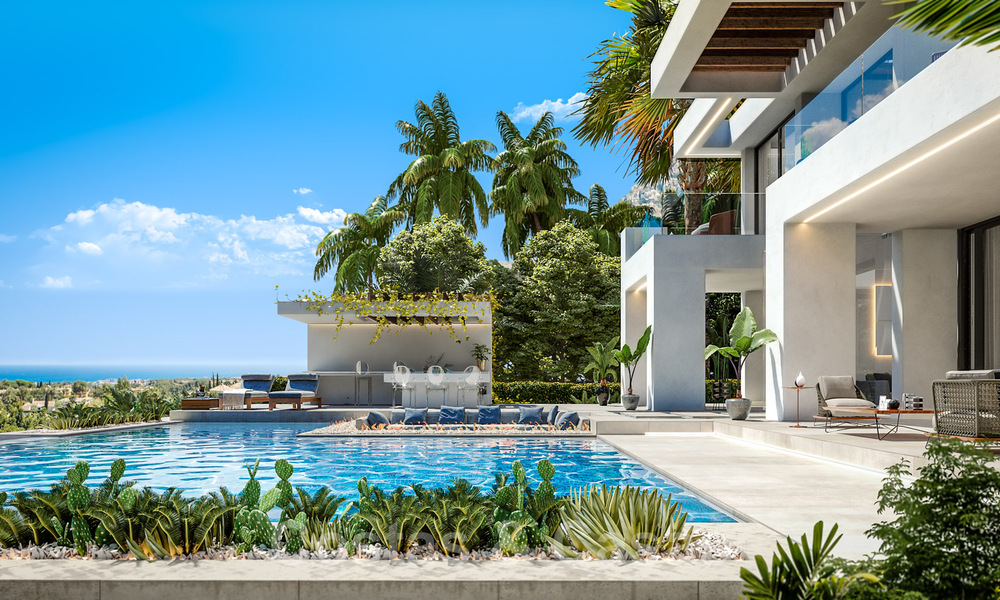 Des villas de luxe contemporaines flambant neuves à vendre, directement sur un terrain de golf sur le New Golden Mile, entre Marbella et Estepona 33613